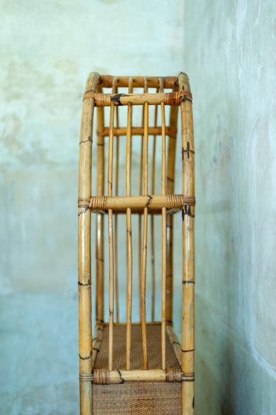 Pair of Rattan Bookshelf 1980s