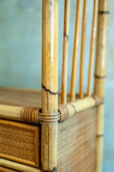 Pair of Rattan Bookshelf 1980s