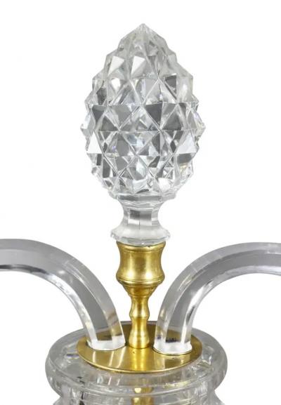 Pair of Regency Cut Glass Gilt Bronze Candelabra Attributed to Parker Perry