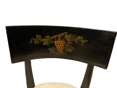 Pair of Regency Ebonized Klismos Side Chairs