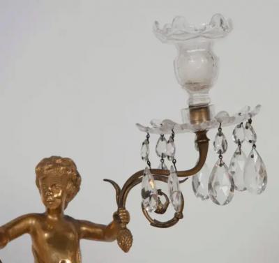Pair of Regency Gilt Bronze Figural Candelabra by Matthew Boulton