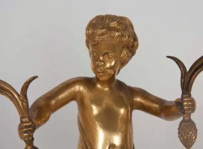 Pair of Regency Gilt Bronze Figural Candelabra by Matthew Boulton