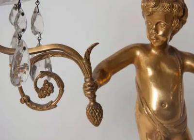 Pair of Regency Gilt Bronze Figural Candelabra by Matthew Boulton