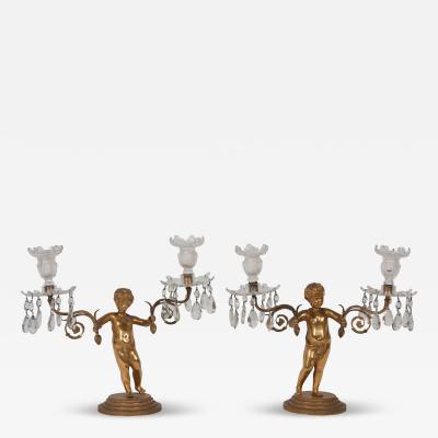 Pair of Regency Gilt Bronze Figural Candelabra by Matthew Boulton