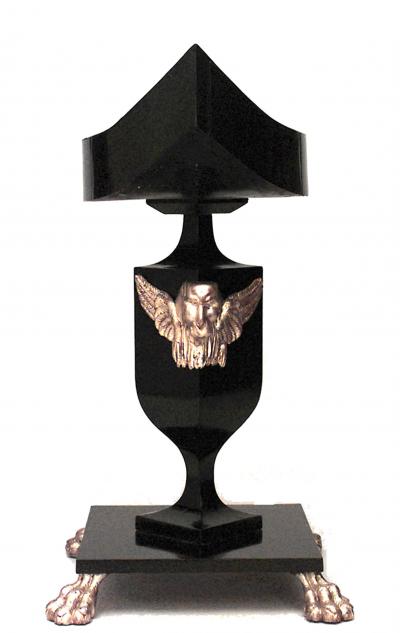 Pair of Regency Lacquered Gilt Lion Ferneries