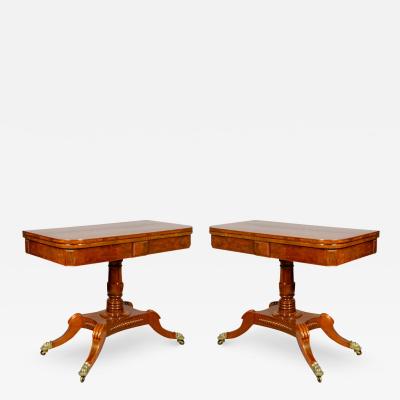 Pair of Regency Mahogany Games Tables