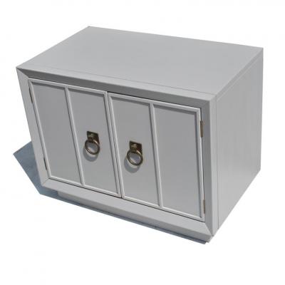 Pair of Regency Style Grey Nightstands Side Tables