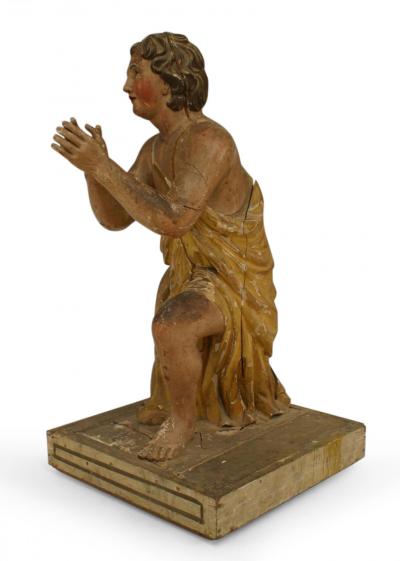 Pair of Renaissance Polychromed Kneeling Figures