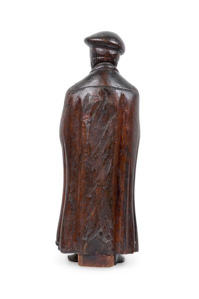Pair of Renaissance Walnut Scholarly Figures