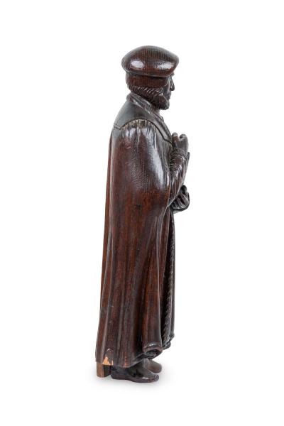 Pair of Renaissance Walnut Scholarly Figures