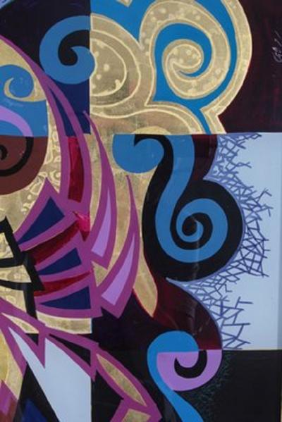 Pair of Reverse Painted Glass Paintings