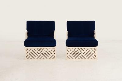 Pair of Richard L Sandfort Aluminum Lounge Chairs 1950