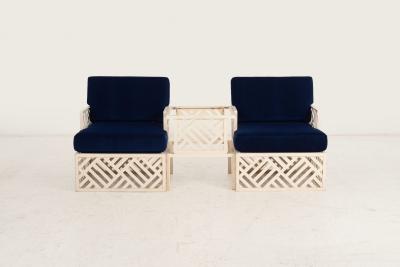 Pair of Richard L Sandfort Aluminum Lounge Chairs 1950