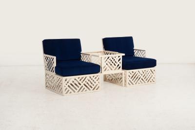 Pair of Richard L Sandfort Aluminum Lounge Chairs 1950