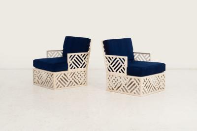 Pair of Richard L Sandfort Aluminum Lounge Chairs 1950