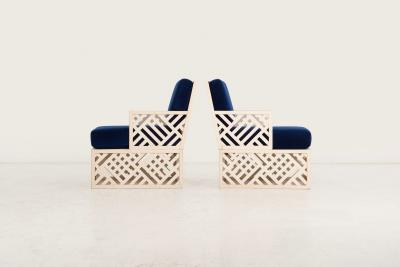 Pair of Richard L Sandfort Aluminum Lounge Chairs 1950