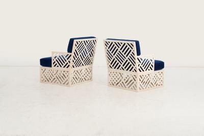 Pair of Richard L Sandfort Aluminum Lounge Chairs 1950