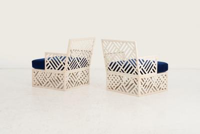 Pair of Richard L Sandfort Aluminum Lounge Chairs 1950