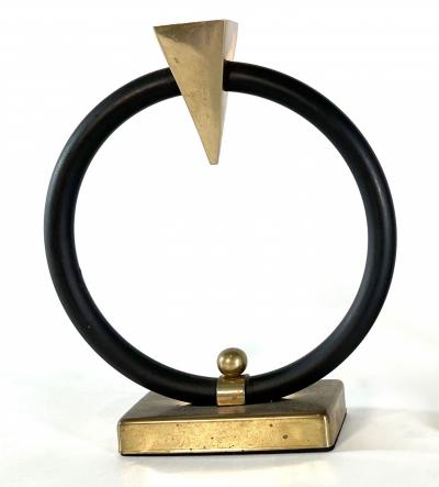 Pair of Ring Metal Candleholders