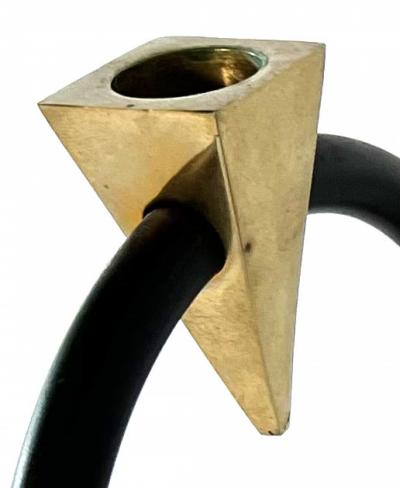 Pair of Ring Metal Candleholders