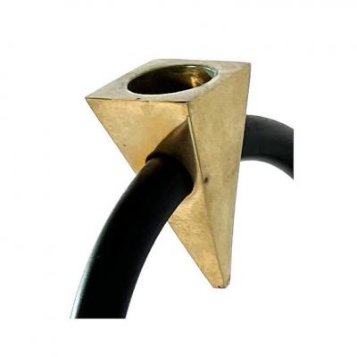 Pair of Ring Metal Candleholders XXXX