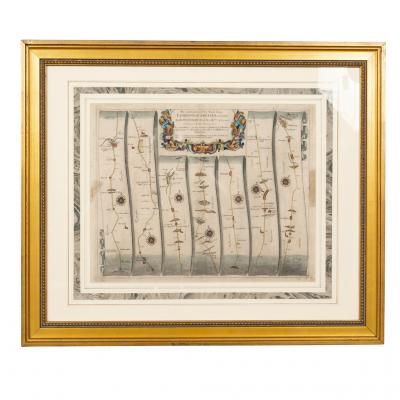 Pair of Road Maps of England by John Ogilby