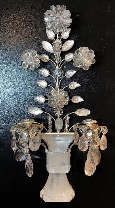 Pair of Rock Crystal Sconces