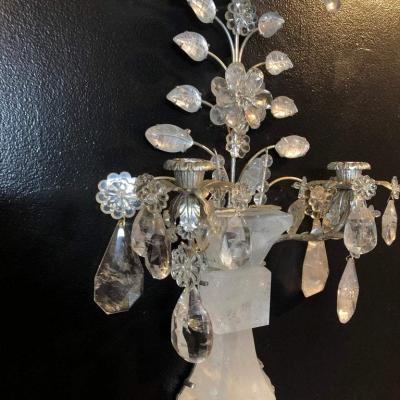 Pair of Rock Crystal Sconces