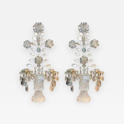 Pair of Rock Crystal Sconces