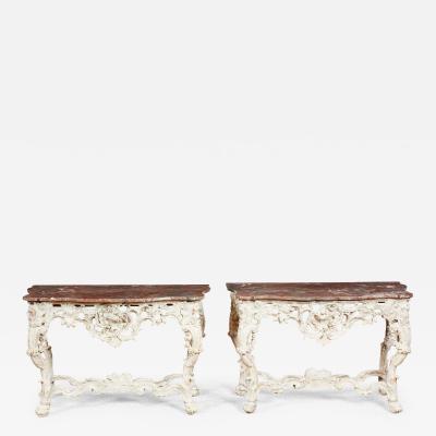 Pair of Rococo Console Tables