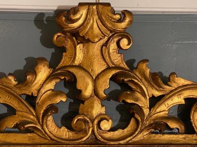 Pair of Rococo Style Frame Wall or Console Mirrors Carved Gilded Wood Surrounds