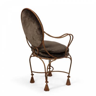 Pair of Rope and Tassel Gilt Armchairs