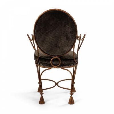 Pair of Rope and Tassel Gilt Armchairs