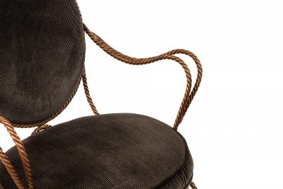 Pair of Rope and Tassel Gilt Armchairs