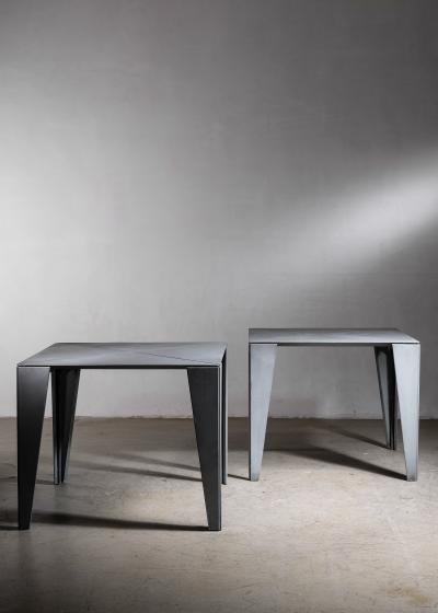 Pair of Rosanna Monzini tables for Metals