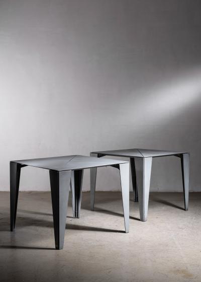 Pair of Rosanna Monzini tables for Metals