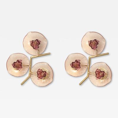 Pair of Rose Pink Murano 