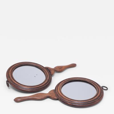 Pair of Round Hand Mirrors