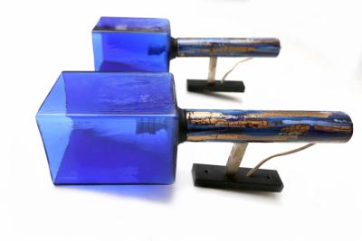 Pair of Royal Blue Sconces