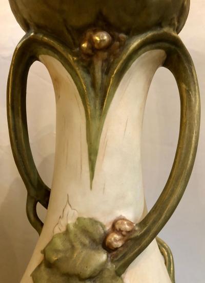 Pair of Royal Dux Flower Vases or Centerpieces Art Nouveau Era