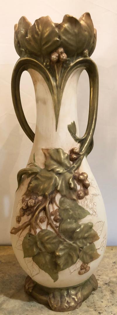 Pair of Royal Dux Flower Vases or Centerpieces Art Nouveau Era