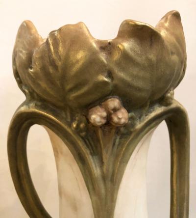 Pair of Royal Dux Flower Vases or Centerpieces Art Nouveau Era