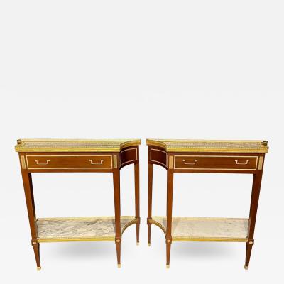 Pair of Russian Neoclassical Console Tables Sofa Tables or Bedside Stands