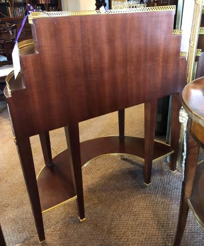 Pair of Russian Neoclassical Style Demilune End Tables or Nightstand Commodes