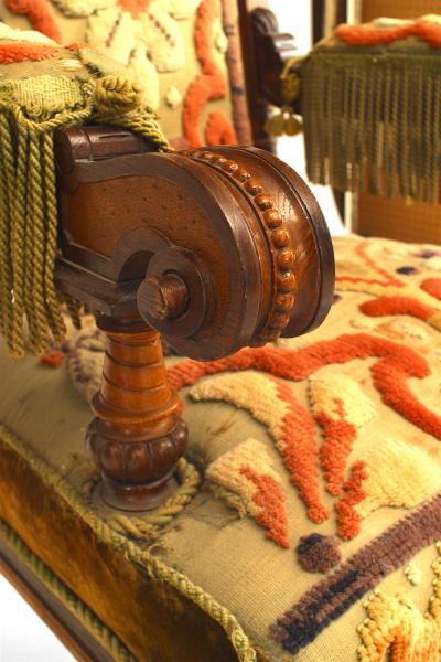 Pair of Russian Oak Carved Armchairs