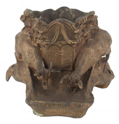 Pair of Rustic Adirondack Gilt Metal Deer Bookends