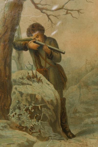 Pair of Rustic Adirondack Hunt Scene Pictures