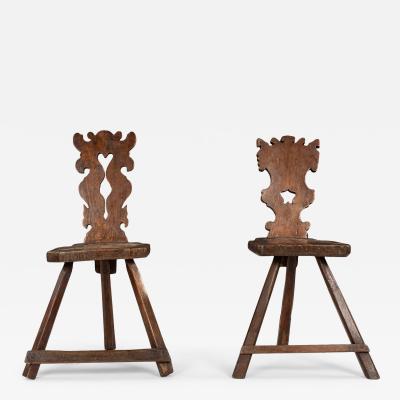 Pair of Rustic Alpine Chairs