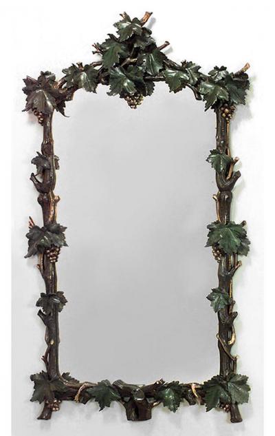 Pair of Rustic Continental Vertical Wall Mirrors