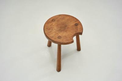 Pair of Rustic Oak Side Tables France 1950s